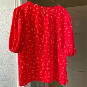 Balloon sleeve dressy top